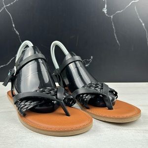 Toms Women’s Lexie Sandals Black Leather sz 6.5